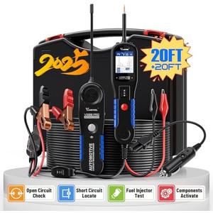 VDIAGTOOL V200 Pro Automotive Circuit Tester, Power Circuit Probe Tester Breaker Finder Tool, 12/24V Electrical Open Short Circuit Finder, Wire Tracer, AC/DC Trailer Relay Fuse Test for 99% Cars