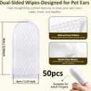 3 x Texsens Pet Ear Cleaner Finger Wipes for Dogs & Cats