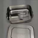 VITCOCO Stainless Steel Lunch Box, 40oz/1200ml Metal Bento Box, Partitionable Stainless Steel Food Storage Container with Lockable Clip, Leak-proof, Dishwasher-Safe Snack Box for Travel, Work