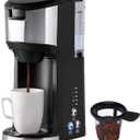 Single Serve Coffee Maker, K Cup and Ground Coffee Brewer, 14 oz Personal Coffee Maker with 24 oz Water Reservoir, Auto-Shutoff, Compact Small Coffee Machine for Home & Office