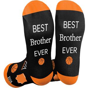 Gifts for Brother - Christmas Birthday Valentine's Day Presents for Brother Adult,Stocking Stuffers,Men Socks (Black)