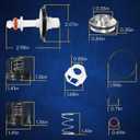 3/4" 009M3 Total Repair Kit for Watts 0888527 & LF009M3, Backflow Preventer Rebuild Set RK 009M3-T, Includes 1st & 2nd Check + Relief Valve Parts with Lubricant