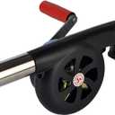 GkGk Hand Crank BBQ Fan, Portable Barbeque Air Blower with Manual Handle Speed Control and Metal Fan Blade for Outdoor Barbecue Fire Bellow, Camping and Hiking Picnic
