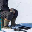 5 Pcs Ice Peg Adapter Set Include 2 Ice Anchor Drill Adapter 2 Rotating Sleeves 1 Storage Bag Metal Easy Installation for Fishing Shelters Accessories (Sliver)