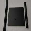 Gatco 1431MX Modern Square Base Toilet Paper Holder Stand, Matte Black, 22.25"H