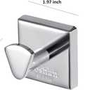 ROSHAN Silver Bathroom Towel Rack with 2 Extra Hooks, Stainless Steel, 3PCS