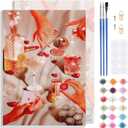 3 x TLIOBLO Vintage Paint by Numbers Kits with Frame for Adults Beginners, DIY Painting by Numbers on Canvas for Home Wall Decor Gifts 20x30cm