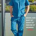 Dagacci Scrubs for Men Set - V-Neck Scrub Top and Cargo Pants - 8 Pockets Men Scrubs Set (M)