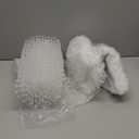 Jetec Christmas Cat Proof Tree Skirt Kit with Soft White Tree Skirt and Prickle Mat Deterrent Guard to Stop Cats from Digging and Climbing Christmas DIY Repellent Mat Deterrent Indoor 12 x 79 Inch