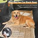 Dog Car Seat Cover for Back Seat, Dog Bed for Car, Fit for Backseat Extenders, Car Seat Protector, Nonslip Soft Durable for Cars Trucks and SUVs (Light Brown, 24.8"*54")