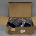 Wheat Straw Dinnerware Sets for 8,Plastic Plates and Bowls Sets 32-Piece, Unbreakable & Lightweight Dish Set, Camping Plates, Cereal Bowls, Cup Sets for Kitchen, Apartment Essentials - Black