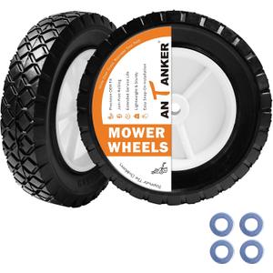 8-Inch Mower Wheel fit for Oregon 72-108, Replace for Stens 195-024, Also fit for AYP 103670X, Craftsman 33958, MTD 734-04585, 8" x 1.75" Universal Wheel, 2Pcs