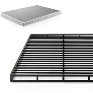 ZINUS Quick Lock Metal Smart Box Spring, 4 Inch Mattress Foundation, Strong Metal Structure, Easy Assembly, Full, White