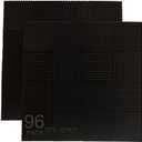 96 Pack Allxinlog Absorb the echo Acoustic Foam Panel Wedge Studio Soundproofing Wall Tiles 12" X 12" X 1" (96-BLACK)