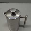 Secura French Press Coffee Maker, 304 Grade Stainless Steel Insulated Coffee Press with 2 Extra Screens, 17oz (0.5 Litre), Silver
