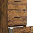 VASAGLE 3 Drawer File Cabinet with Locks, for A4, Letter Sized Documents
