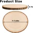 Wood Slices for Centerpieces 4pcs, Wood Rounds Cookies for Crafts, Rustic Wood Circles & Slabs, Wooden Discs for Tables Decor-for Art Projects and Rustic Weddings (4pcs 7-7.5 inch)
