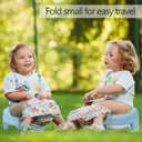 MCGMITT Potty Training Toilet Seat for Toddlers Boys Girls, Portable Baby Toilet Folding Kids Potty Chair Cover with Splash Guard for Travel, Including 3 Non-Slip Feet and Storage Bag (Blue)