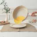 AHHFSMEI Faux Linen Placemats Set of 6 Heat Resistant Non-Slip Stain Proof Table Mats for Kitchen Dining Elegant Decor Place Mats (Linen Beige)