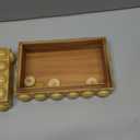 Creative Co-Op Handmade Marbled Resin Bobbin Box, Cream