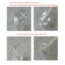 4ml Clear Glass Vials with Screw Caps and Plastic Stoppers, 1 Dram Small Liquid Sample Vial, Leak-Proof Vial, 50PCS