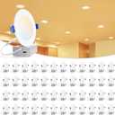 VOLISUN 48 Pack 4 inch Recessed Lighting, 5CCT Ultra-Thin LED Recessed Light with Junction Box, 2700K-5000K Selectable, 810Lumen Dimmable Canless Wafer Downlight, LED Ceiling Light ETL Certificated