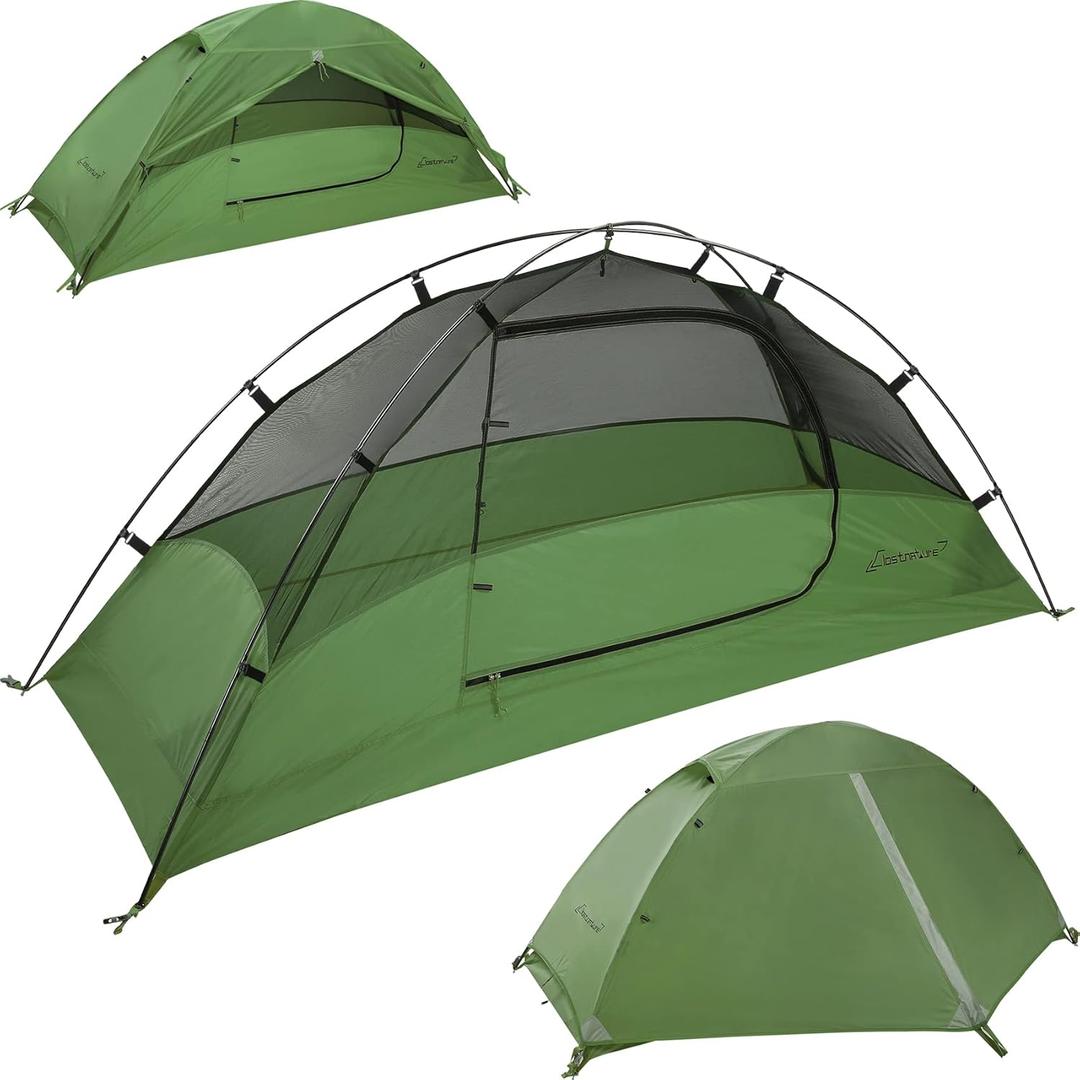 Clostnature Crux Lightweight Tent for Backpacking - 1/2/3/4 Person Ultralight Backpacking Tent, Waterproof Easy Setup Camping Tent, Hiking Tent for Outdoor, Hiking and Mountaineering (Green)