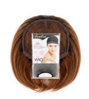 Wig and Wig Cap Brown Short Synthetic Wig 