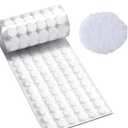 1000pcs Loop Side Adhesive Tapes Sticky Back Dots, 3/4" Diameter, White