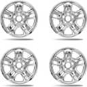 16 Inch ABS Wheel Skins for 2012-2016 Honda CR-V LX, Fits OEM Steel Wheels #42700-T0A-A01 / #42700-T1W-A01, Chrome Silver Snap-On Wheel Covers 4-Pack