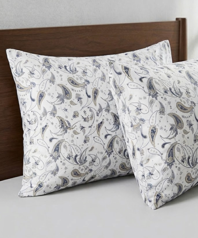 JSD 2 Piece Pillowcase Paisley Printed Sheet 31x19in, Soft Retro Floral Microfiber Sheets Extra Deep Pocket