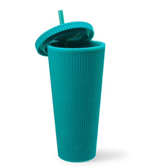 MERMAID SCALE MATTE TUMBLER- TEAL