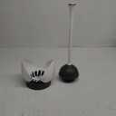 Clorox Toilet Plunger with Hideaway Holder Caddy Heavy-Duty Compact Design with Non-Skid Rubber Base for Bathroom Convenient Storage Toilet Unclogger, 6.5x19.5-Inch, White