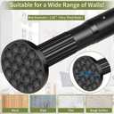 Tension Curtain Rod 51-165In(4.25-13.75Ft), Extra Long Outdoor Curtain Rod No Drilling for Window or Bathroom Patio, Adjustable Spring Shower Rod, Easy to Install Never Rust, Rod Diameter 1.26In-Black