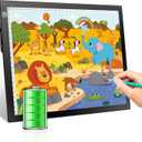 RTjoy Rechargeable A4 LED Light Tracing Pad, Adjustable Battery Powered Drawing Tablet, Artcraft Portable Light Copy Board for Tattoo Transferring, Diamond Art, Weeding Vinyl