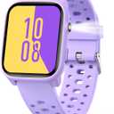 Smart Watch for Kids, 1.83" Fitness Tracker Watch Pedometer, Heart Rate, Sleep Monitor, IP68 Waterproof, Pedometer, Puzzle Games with/Without APP for Girls Boys Teens 6-16 (Purple)