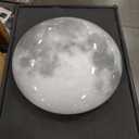 15in Dimmable Moon Ceiling Light Fixture 42W with Remote, 2700K-5000K Dimmable Flush Mount Kids Ceiling Lighting, 120V Wall Mount Moon Lamp for Kids Room, Bedroom, Study Room, Aisle, ETL Listed
