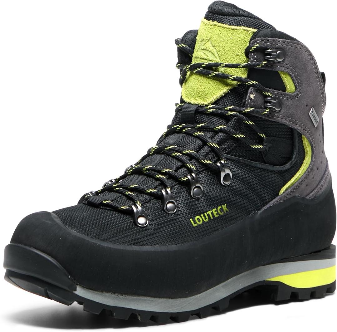 Men's Hiking Boots  Durable and Comfortable Men's Climbing Boots for Rugged Outdoor Adventures, Perfect for Hiking, and Climbing (11 Wide, Black/Green)