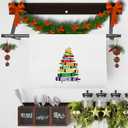 GCFET Crayon Christmas Tree Towels - Christmas Tree Decorative Waffle Dish Towels for Kitchen, Teacher Gifts Hand Towel, Art Teacher Gifts Tea Towel, 16x24 Inches