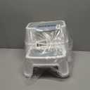 Forbena Toddler Step Stool for Bathroom Sink, 2 Step Stool for Kids Toilet Potty Training, Non-Slip Toddlers Baby Child Kid Plastic Poop Stools with Handle for Kitchen Counter Bed (White-Grey)