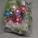 Jutom 6 ft Bright Green Whimsical Christmas Garland with Lights Lime Green Ornament Garland with Christmas Balls Ornaments Xmas TRE for Fireplace Staircase Porch Home Door Outdoor Holiday Decor