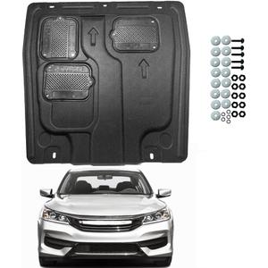 Front Engine Splash Shield Fit for Honda Accord 2014 2015 2016 2017 Skid Plate Suitable for Accord Engine Guard Cover Mud Flaps Directly Replace Original One Black