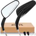 Motorcycle Mirrors Black,5/16 24 UNF Motorbike Rear View Mirror fits for Harley Sportster Road King Street Glide road glide Electra Glide Dyna Softail Ultra Vrod