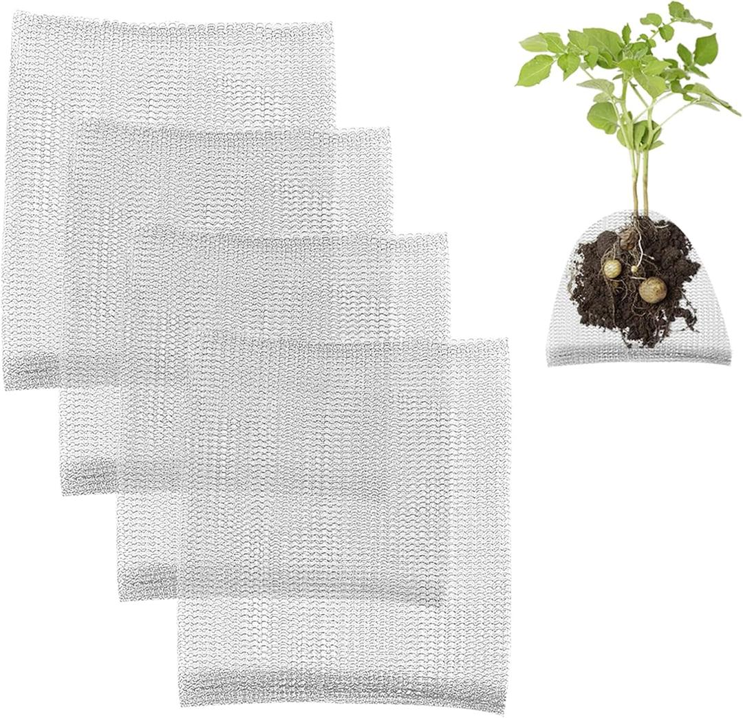 Plant Root Guard Gopher Wire,5 PCS 1 Gallon Plant Wire Baskets,Rust-Resistant Stainless Steel Gophers Moles Voles Mesh Baskets Protect Plant Roots Tubers Trees Flowers Crops