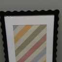 11x14 Wavy Picture Frame with Mat for 8x10, Real Glass and Wooden Frame - Tabletop or Wall Hanging Photo Frame(1 Pack, Black)