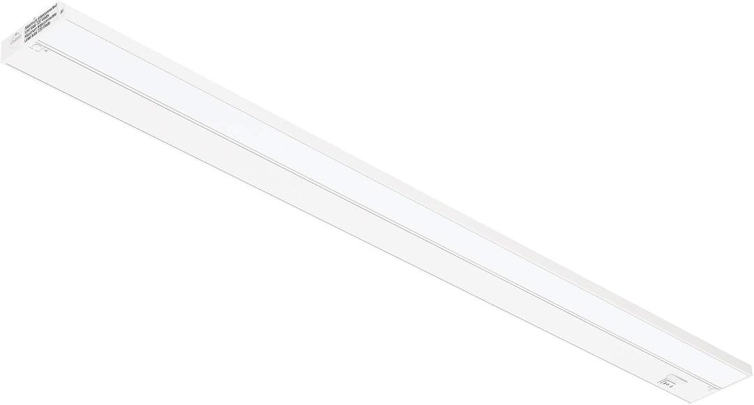 GETINLIGHT 40-inch 3 Color Levels LED Under Cabinet Lighting, Hardwired or Plugged-in, Selectable White 2700K/3000K/4000K, Dimmable, White Finished, IN-0210-5