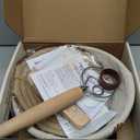 Superbaking Sourdough Starter Kit, 9" Round Banneton Bread Proofing Basket Set, Sourdough Bread Baking Supplies, Sourdough Tools with Silicone Bread Sling, Bread Making Tools, Baking Gifts