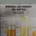 Olive Oil Sprayer for Cooking 2 in 1, 2-Pack Food-grade Glass Olive Oil Dispenser Bottle for Kitchen, 16oz/470ml Oil Container for Baking, Air Fryer, Salad, Frying, BBQ, Roasting (Black) (Black)