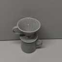 Pour Over Coffee Maker with 100 Sheets of Paper Filter, 15 oz Ceramic Coffee Mug & Coffee Dripper, 1 Cup-Single Brew Coffee Set, Grey
