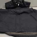 Carhartt Men's Loose Fit Washed Duck Sherpa-Lined Mock-Neck Vest (Large, Black)